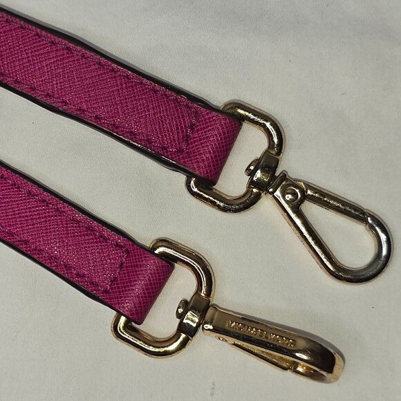 Michael Kors Fuschia Pink Saffiano Leather Adjustable REPLACEMENT STRAP ONLY - Picture 3 of 4